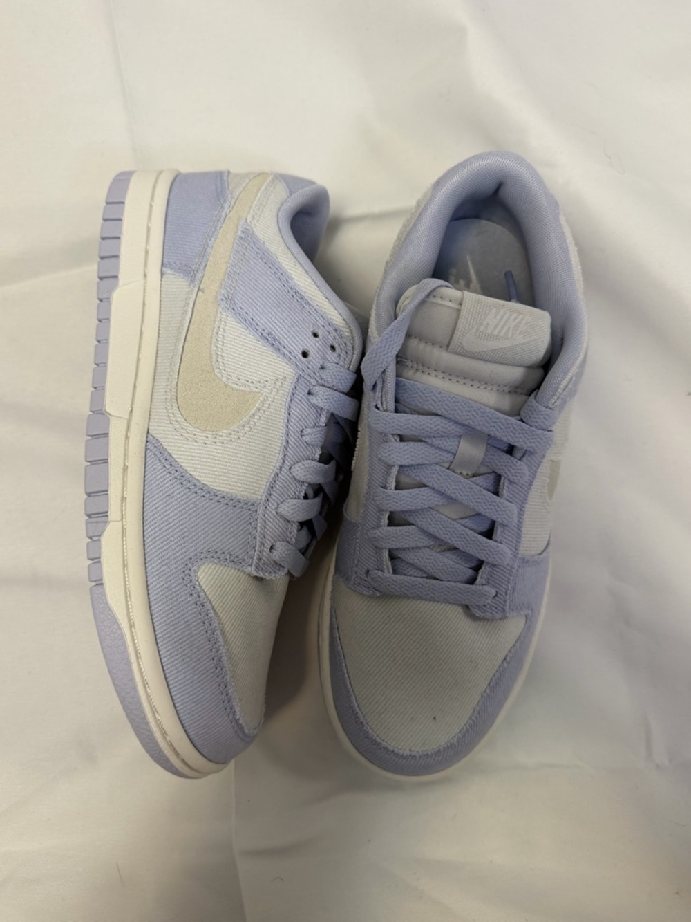 Blue and white Nike dunks